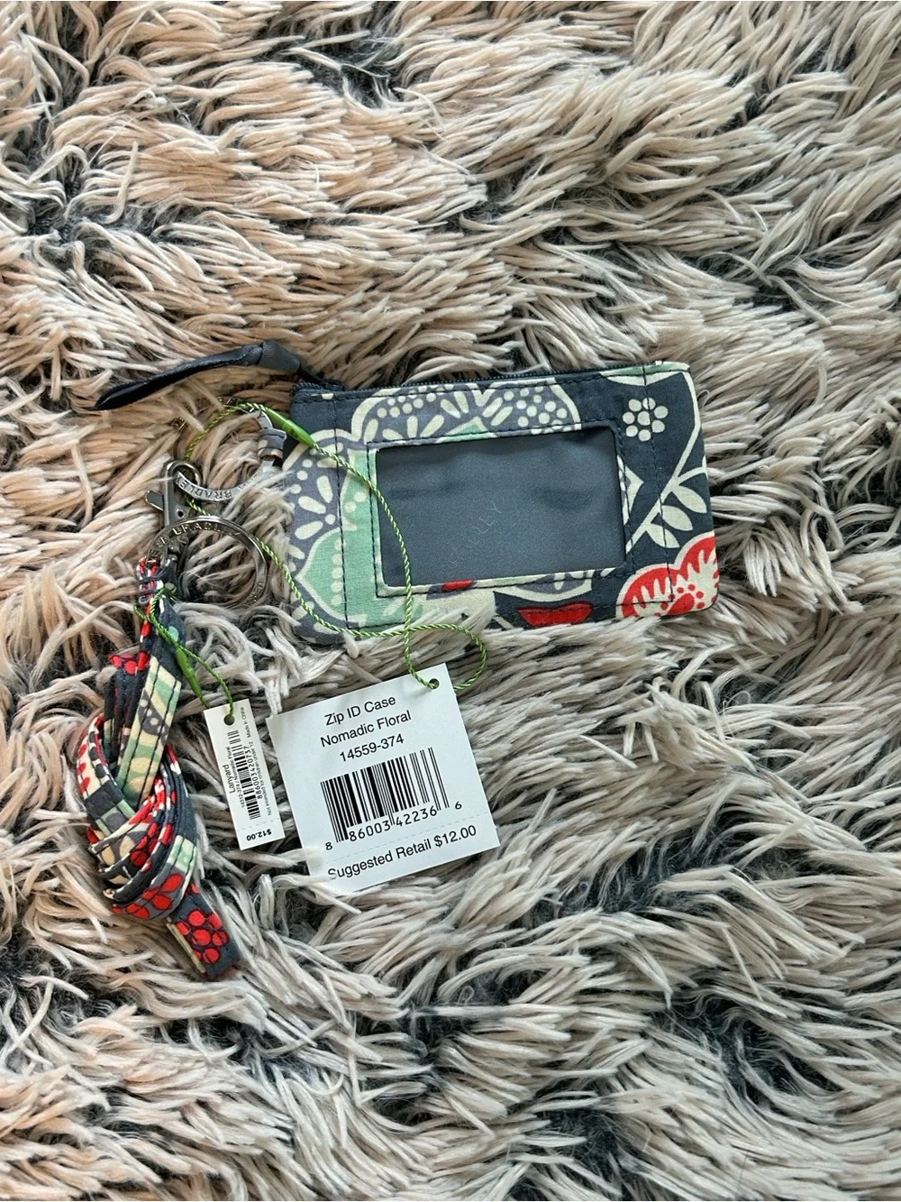 Vera Bradley Zip ID Case with Lanyard